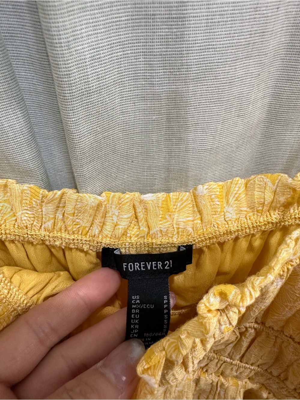 Forever 21 Yellow Smocked Waist Dress size S - Picture 5 of 5